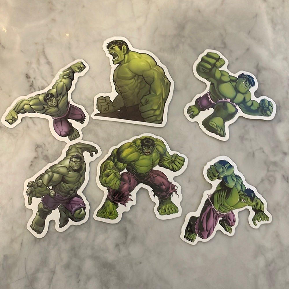 Hulk Bundle 6 Superhero Stickers
